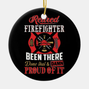 Retired Firefighter Ceramic Tree Decoration