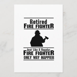 Retired Firefighter Fire Man Chief Funny  Gift Card