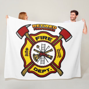 RETIRED FIREFIGHTER FLEECE BLANKET