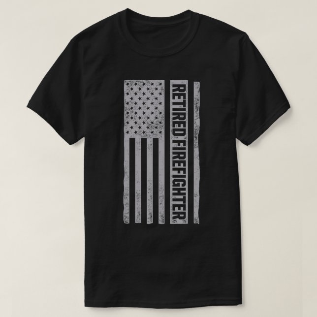 Retired Firefighter Instruct Fireman Retirement  T-Shirt (Design Front)