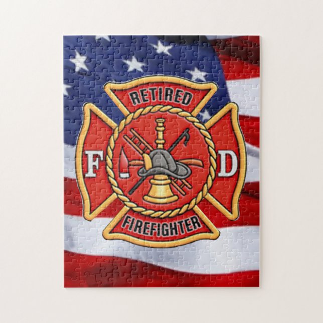 Retired Firefighter Jigsaw Puzzle (Vertical)