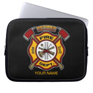 RETIRED FIREFIGHTER LAPTOP SLEEVE