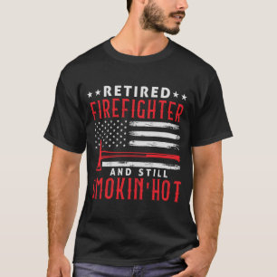 Retired Firefighter Retirement Thin Red Line T-Shirt