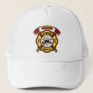 RETIRED FIREFIGHTER TRUCKER HAT