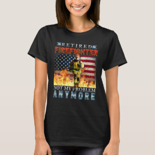 Retired Firefighter Vintage American Flag Retireme T-Shirt