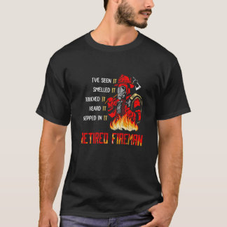 Retired Fireman Firewomen Firefighting Retirement  T-Shirt