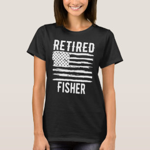 Retired Fisher Profession American Flag T-Shirt