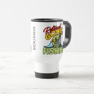 Retired Fishing Custom Travel Mug