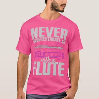 Retired Flautist Music Notes Women Musician Retire T-Shirt