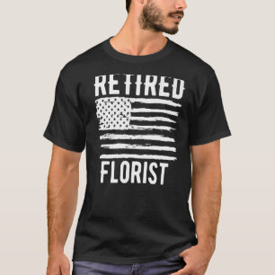 Retired Florist Profession American Flag Premium T-Shirt