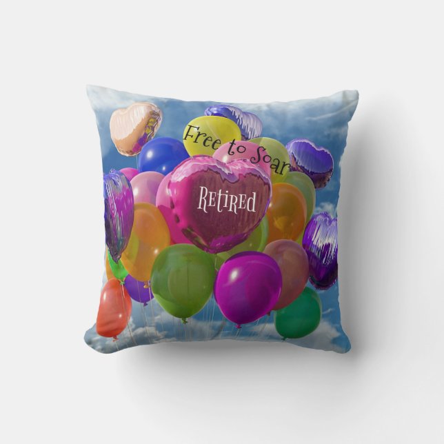 Retired, Free to Soar Cushion (Front)