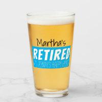 Retired Funny Happy Hour Personalised