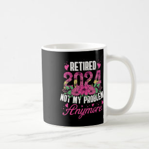 Retired Funny Retirement For Women Floral Coffee Mug