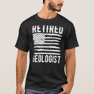 Retired Geologist Profession American Flag Premium T-Shirt