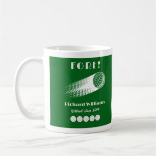 Retired Golf Fore Tee-Riffic Retirement party Coffee Mug