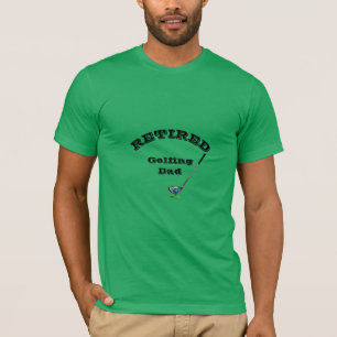 Retired Golfing DAD, Golf Clubs Cool Blue T-Shirt