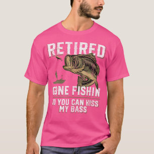 Retired Gone Fishin' Funny Bass Fishing Fisherman T-Shirt