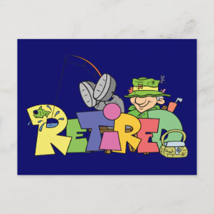 Retired Gone Fishing Postcard