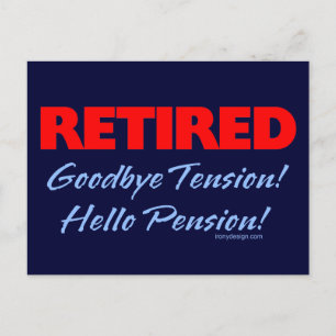 Retired Goodbye Tension (dark blue) Postcard