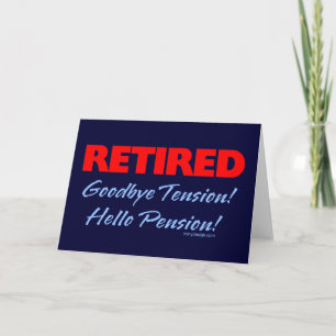 Retired: Goodbye Tension Saying Card