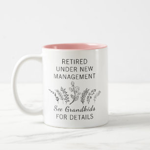 Retired Grandma Grandkids Two-Tone Coffee Mug