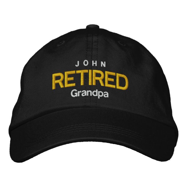 RETIRED GRANDPA Personalised Adjustable Hat V07 (Front)