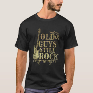 Retired Guitar Player Man Gift Idea Bass Guitar T-Shirt