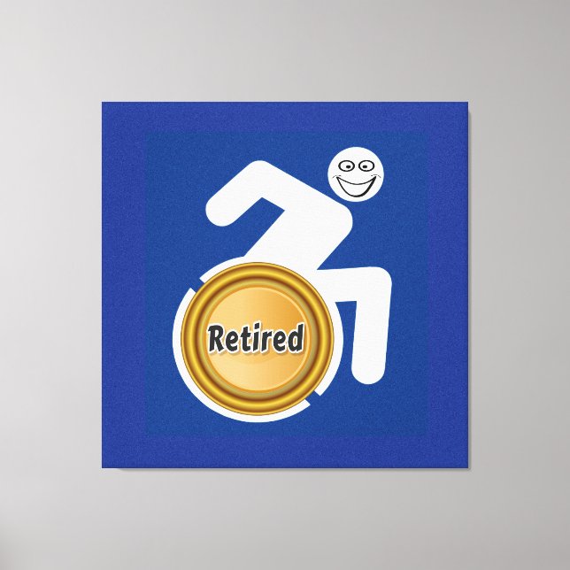Retired Handicapped Canvas Print (Front)