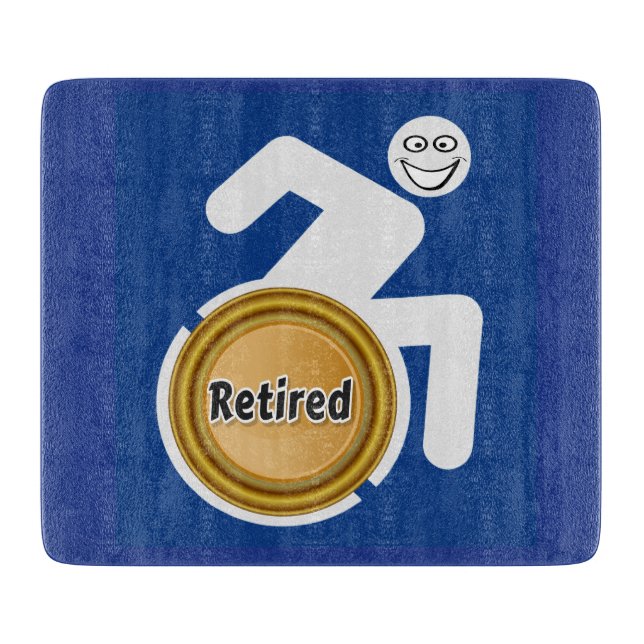 Retired Handicapped Cutting Board (Front)