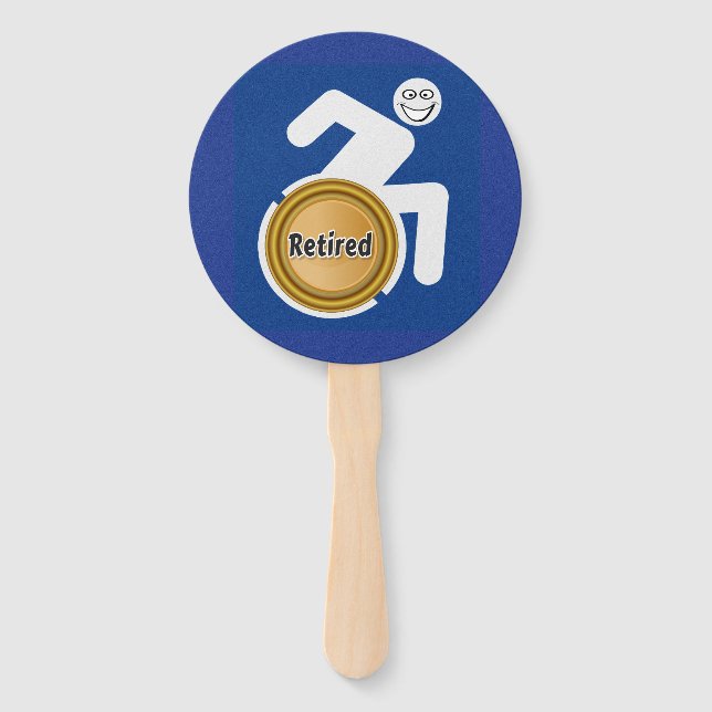 Retired Handicapped Hand Fan (Front)