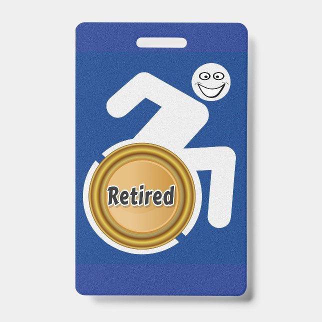 Retired Handicapped ID Badge (Front)