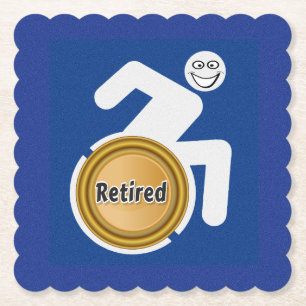 Retired Handicapped Paper Coaster