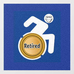 Retired Handicapped Window Cling