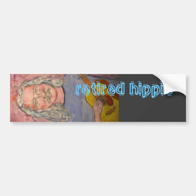 retired hippie bumper sticker (Front)