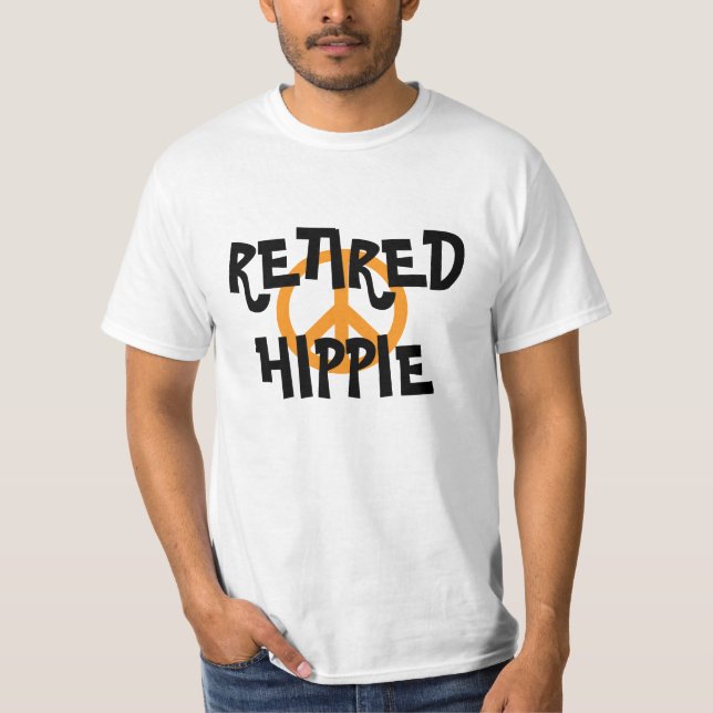 Retired Hippie peace symbol  T-Shirt (Front)
