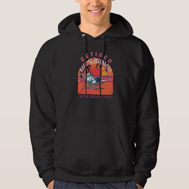 Retired Hospital Pharmacist  Vintage Retirement Hoodie (Front)
