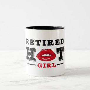 Retired Hot Girl Two-Tone Coffee Mug