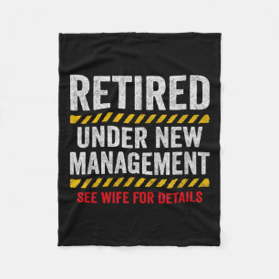 Retired Husband - Retirement Party - Funny Retirem Fleece Blanket