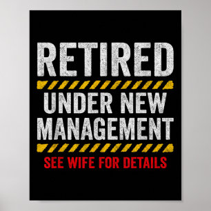 Retired Husband - Retirement Party - Funny Retirem Poster