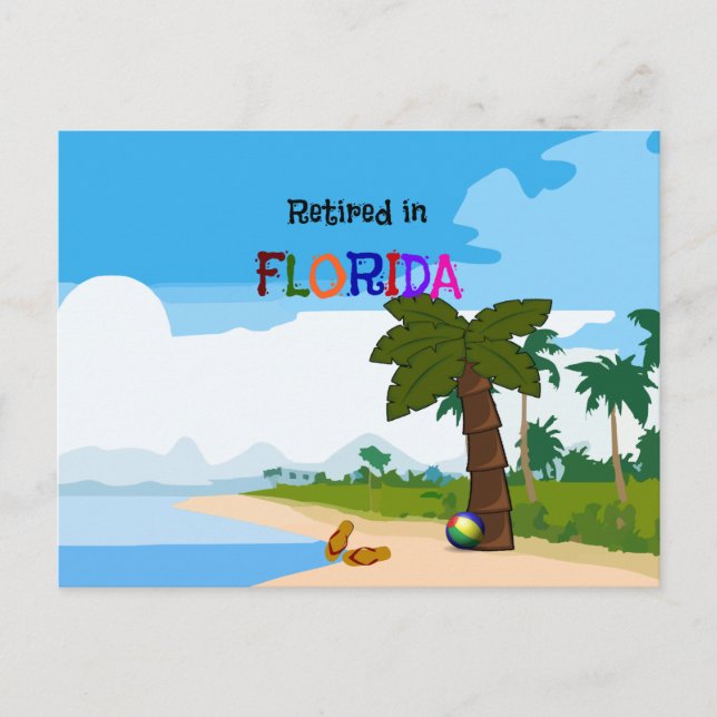 Retired in Florida Postcard (Front)