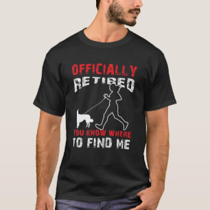 Retired Jogging Border Collie Dog Walker Jogger Do T-Shirt