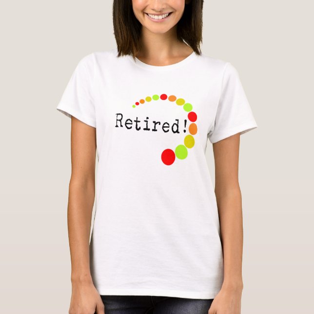 Retired Ladies T-Shirts Citrus Dots Design (Front)