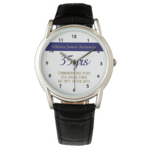 Retired Law Enforcement Officer Personalised Gift Watch