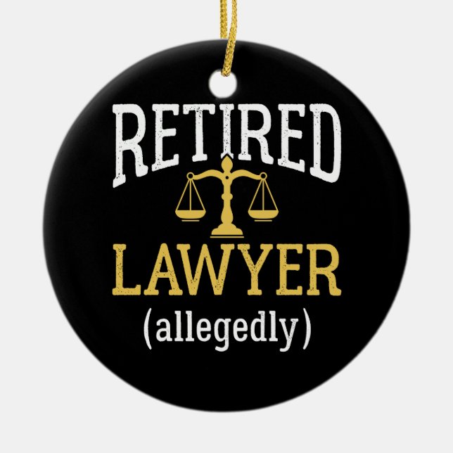Retired Lawyer Allegedly Ceramic Tree Decoration (Front)