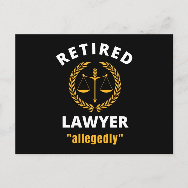 Retired Lawyer Allegedly Postcard (Front)
