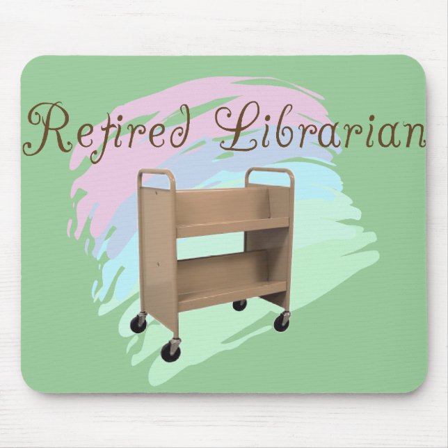 Retired Librarian EMPTY CART Mouse Mat (Front)