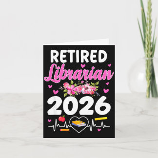 Retired librarian est 2026 school librarian card
