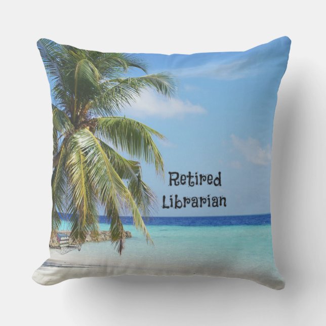 Retired Librarian Outdoor Cushion (Front)