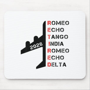 Retired Lot 2026 Phonetic Alphabet Retirement Gift Mouse Mat