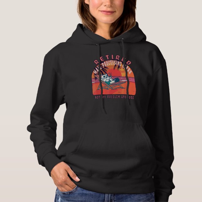 Retired Mail Processing Clerk  Vintage Retirement Hoodie (Front)